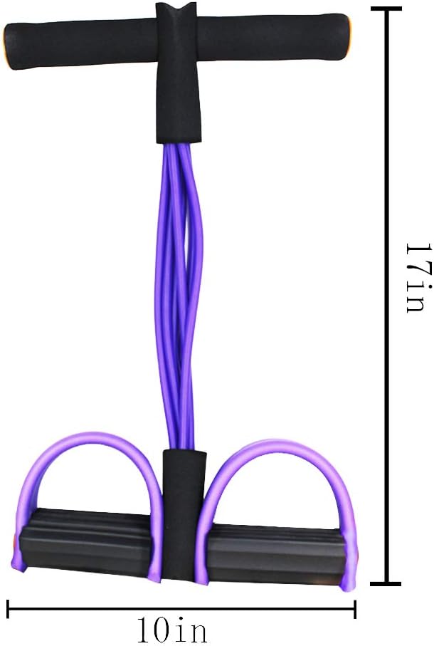 Cuerda de tensión multifunción, banda de resistencia del tirador del pedal de yoga elástico de 6 tubos, equipo de fitness de cuerda de tensión de látex natural, para el entrenamiento de adelgazamiento de estiramiento del abdomen / cintura / brazo / pierna