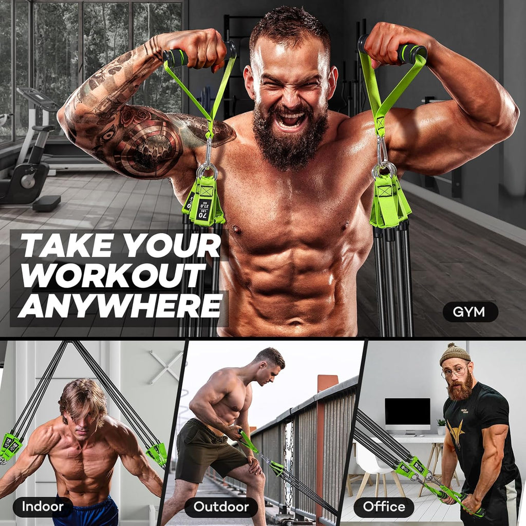 Bandas de resistencia, Bandas de ejercicio pesadas para entrenar, Bandas de entrenamiento con manijas, Bandas de estiramiento para hombres, Bandas de fitness para entrenamientos en casa, Entrenamiento muscular, Fuerza, Delgado, Yoga